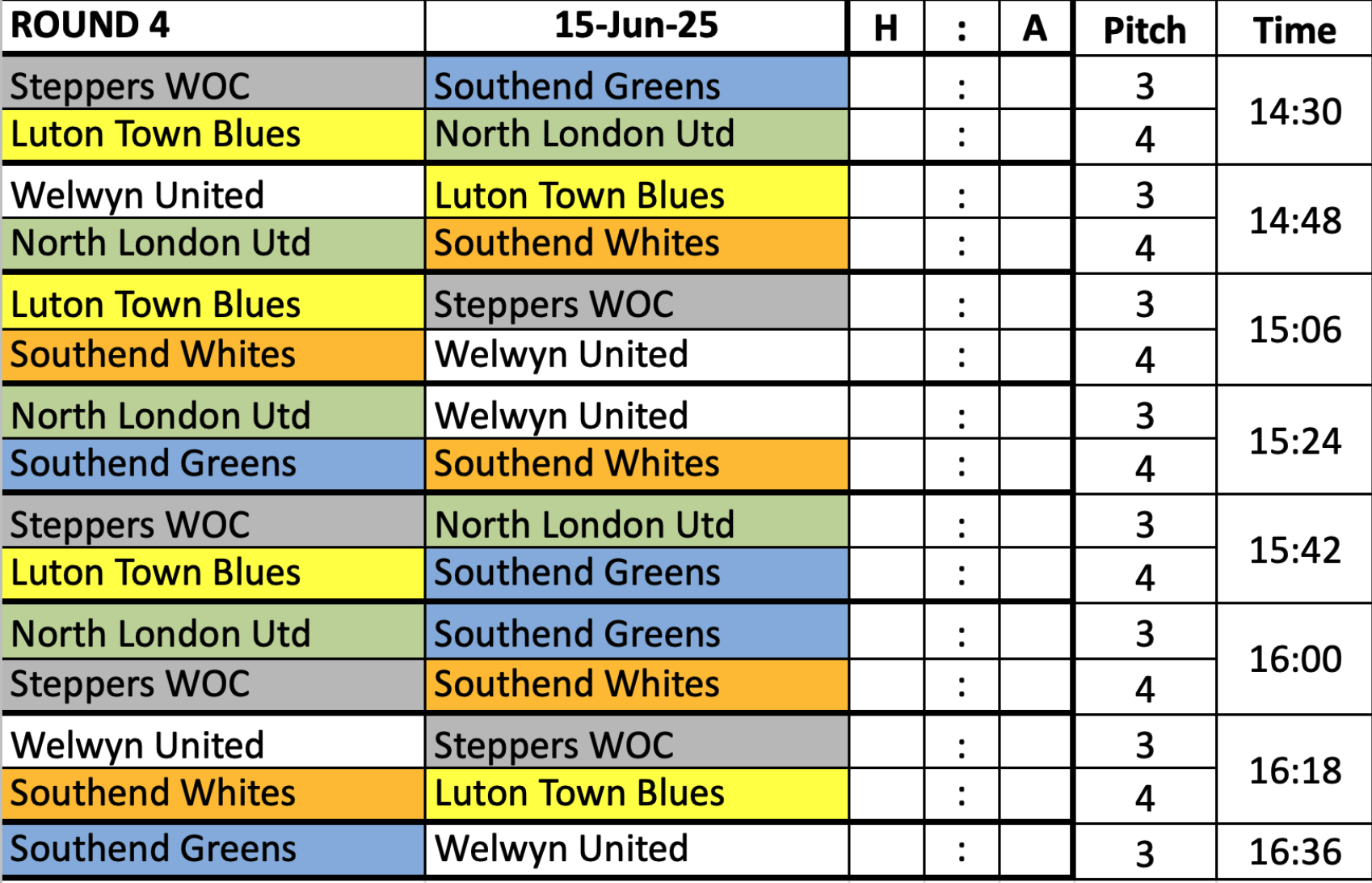 #4 Championship Fixtures #4 Championship Fixtures