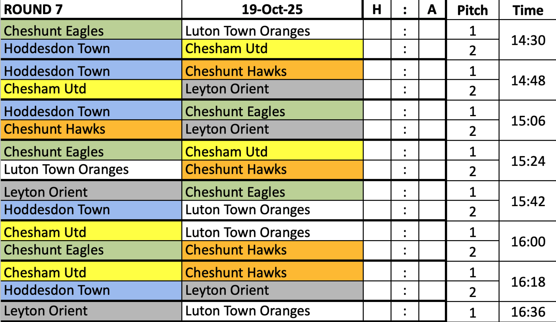 #7 Premiership Fixtures #7 Premiership Fixtures